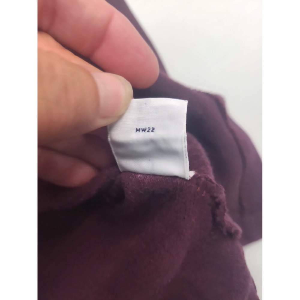 Polo Ralph Lauren Polo Shirt M Burgundy Long Sleeve Pique Cotton Classic Pony - Picture 5 of 7